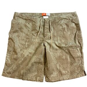 Nike The Athletic Dept Monogram Logo Shorts Tan Khaki XL 372049-206